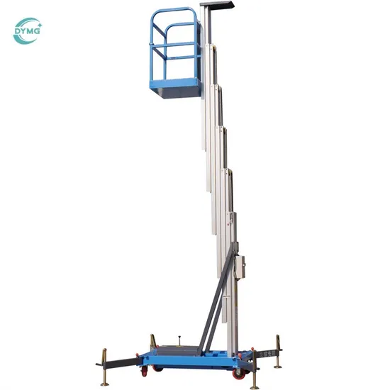 6m 8m 10m Singe Mast Aluminum Alloy Manual Lift One Man Lift for Aerial Working