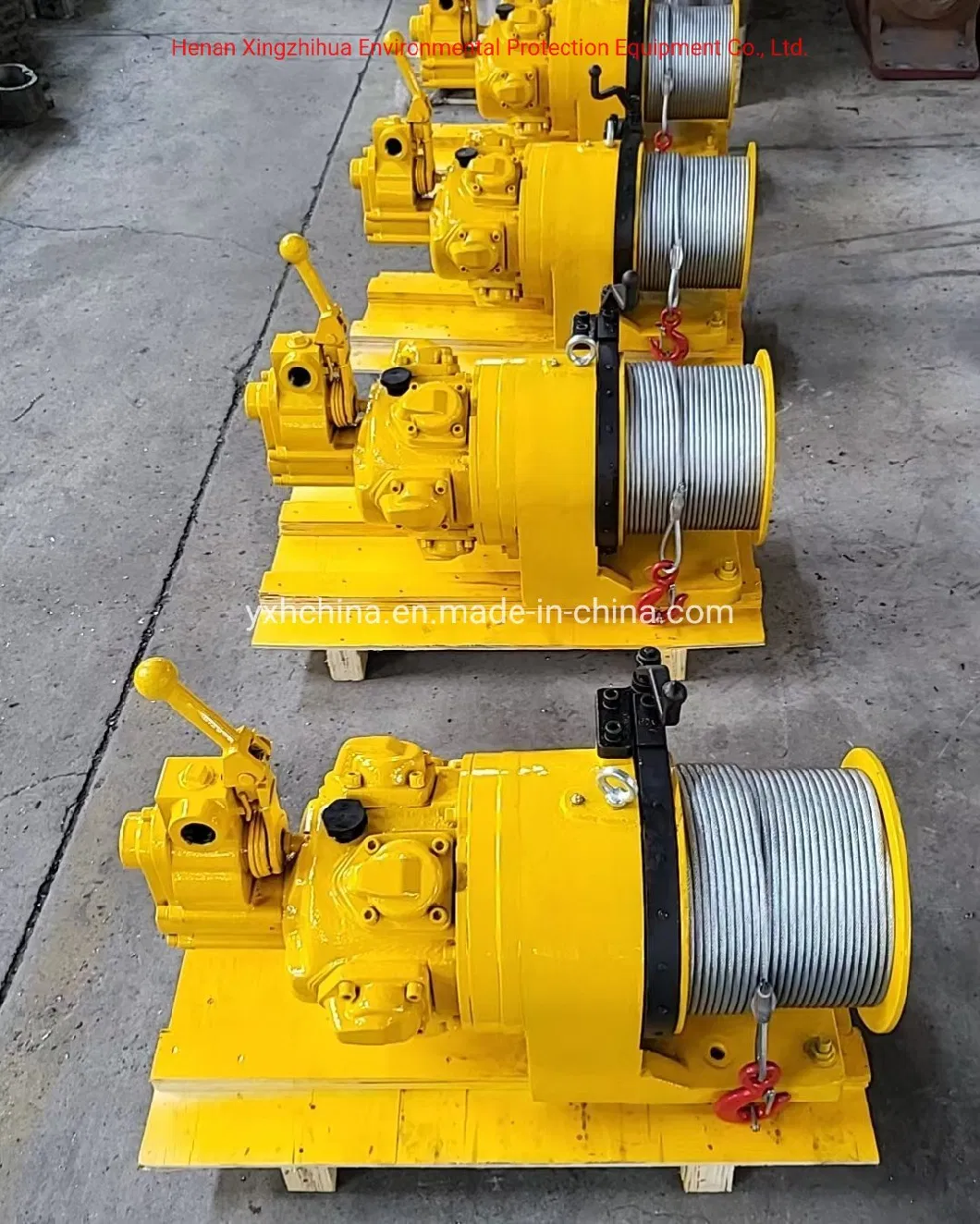 1 Ton 2ton High Quality Portable Hand Brake Air Pneumatic Winches Used for Mine or Construction