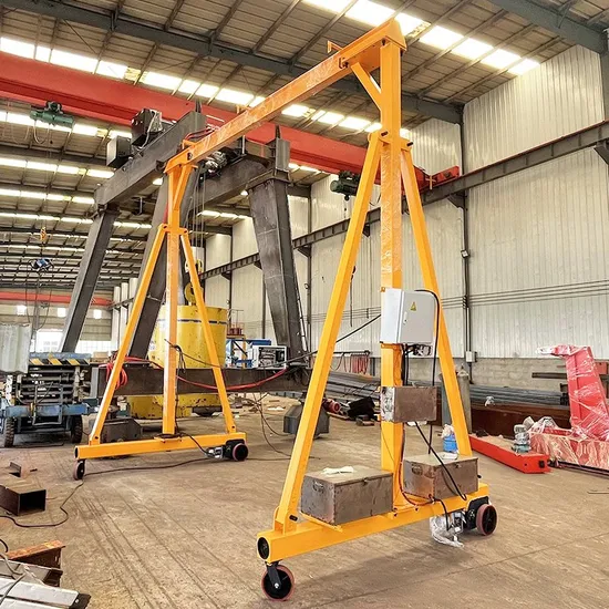 Adjustable Height Trackless Mobile Lifting 1000kg 5 Ton Small Portable Gantry Crane 