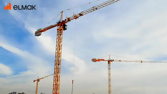 Elmak Maxi Capacity 6 Ton Jib 55m Jib Topkit Tower Crane for Emk5516