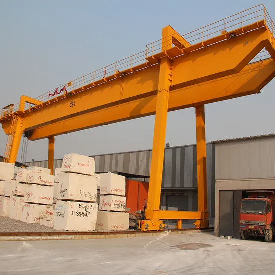 Factory Material Lifting Equipment 10/32ton Mobile Gantry Crane Rubber Tyred for Construction 